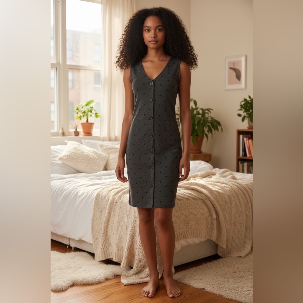 BB Dakota NWT Button Front V Neck dress Sm